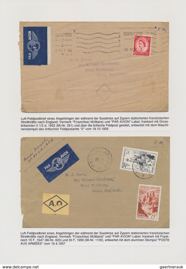 Zypern: 1950/1990 (ca.), MODERN (POSTWAR) POSTAL HISTORY OF CYPRUS/TURKISH CYPRUS, sophisticated col