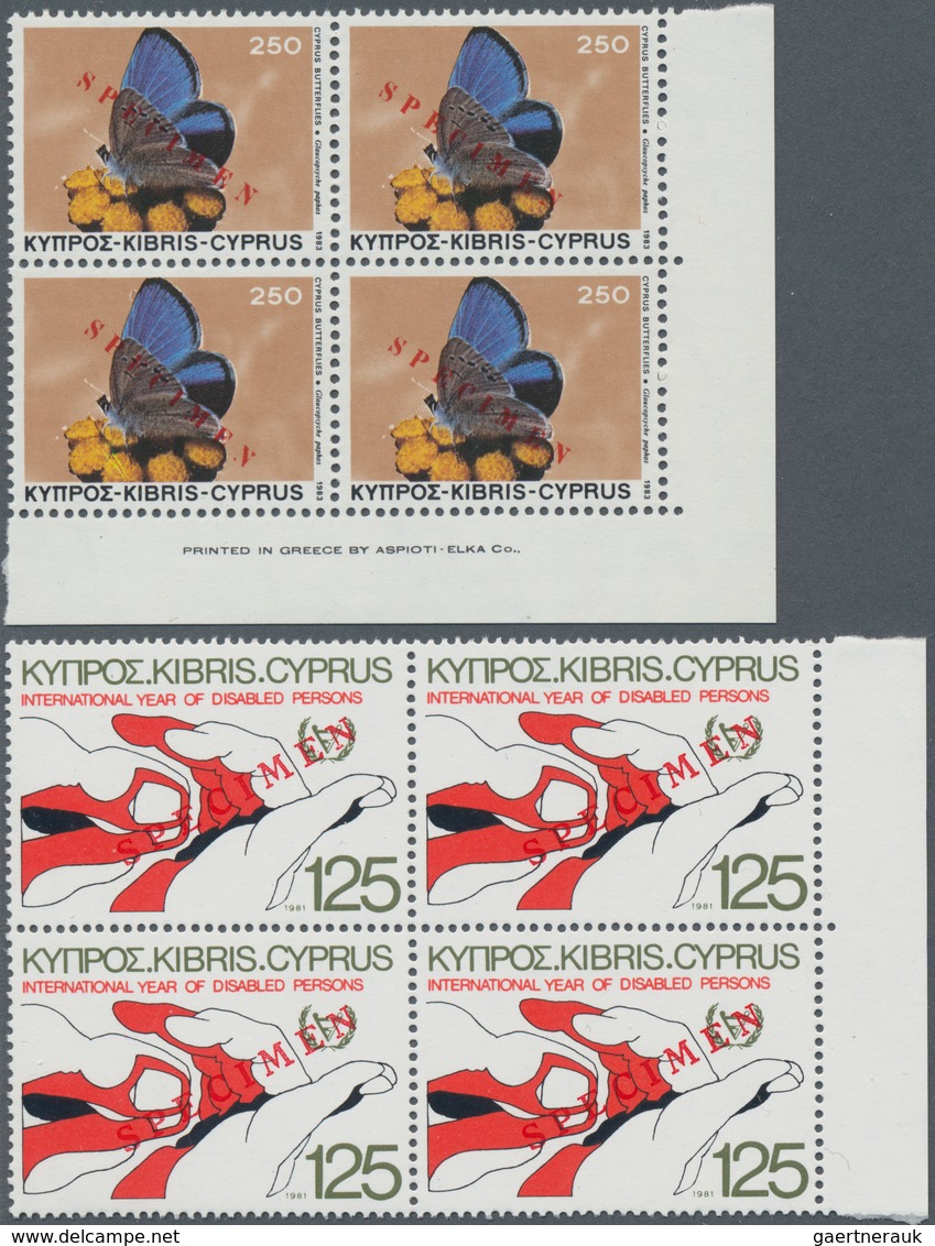 Zypern: 1981/1994 (ca.), Duplicated Lot With 89 Stamps Incl. Complete Sets And A Few Blocks All With - Other & Unclassified
