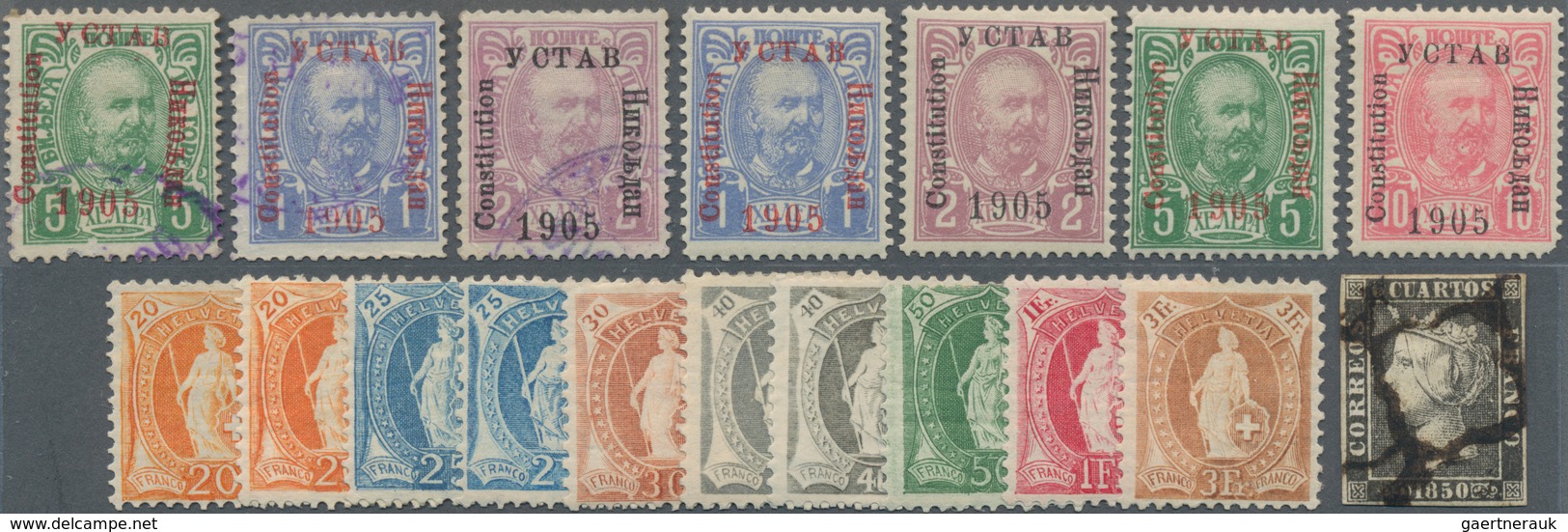 Europa: 1850/1930 (ca.), mainly mint lot on stockcards, comprising e.g. ten mint Switzerland "Helvet