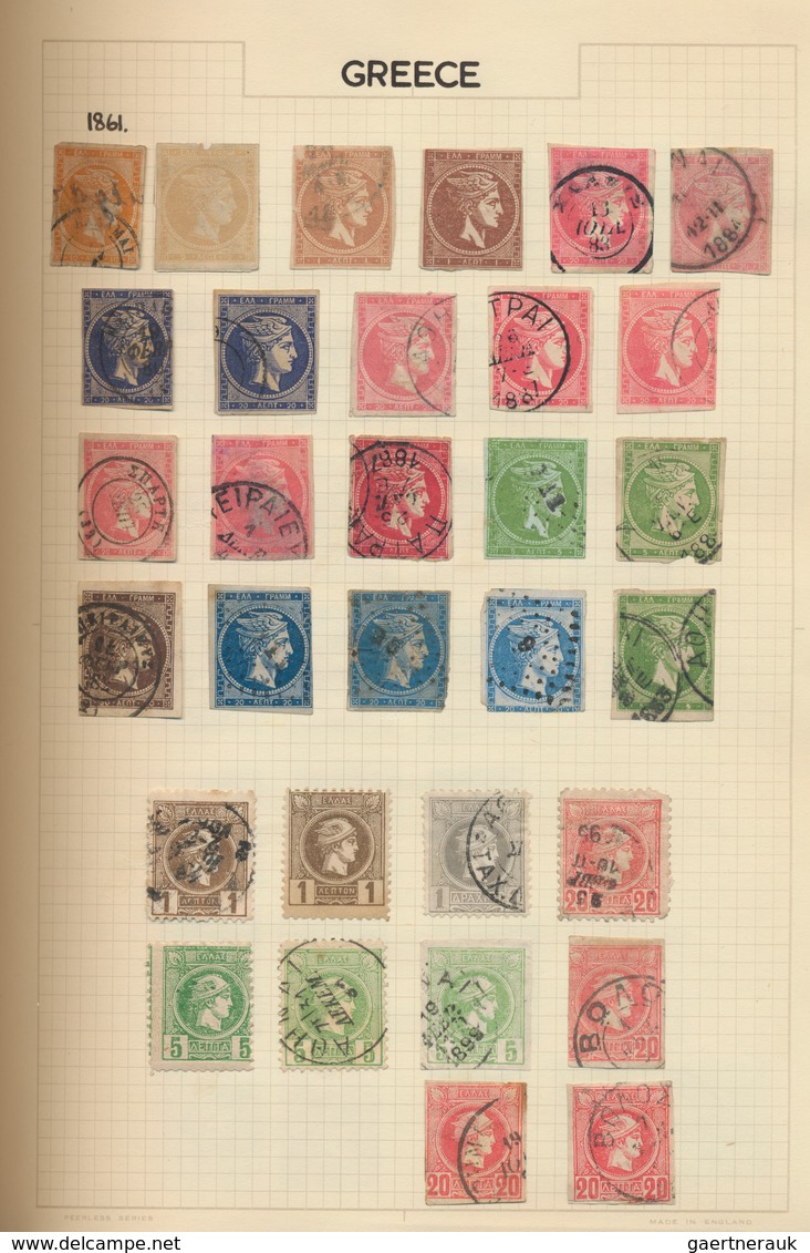 Europa: 1865/1970 (ca.), Mint And Used Collection In Five Binders, Comprising Greece From Large Herm - Otros - Europa