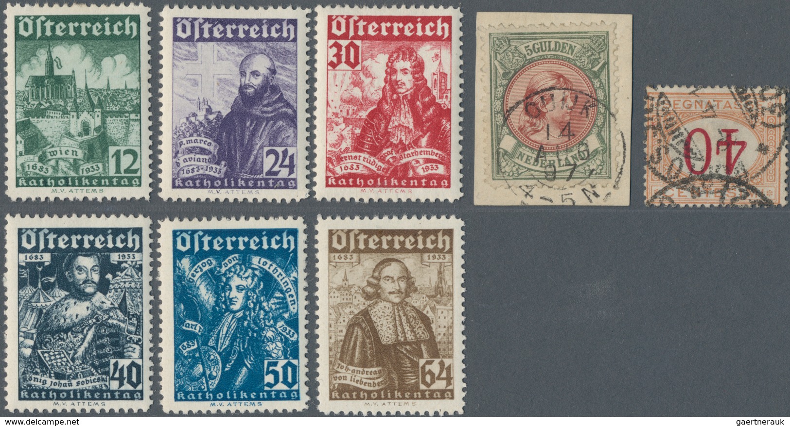 Europa: 1890/1933, Lot Comprising Italy Postage Dues 40c. With Inverted Cypher Used (Sass. 24a, 800, - Europe (Other)