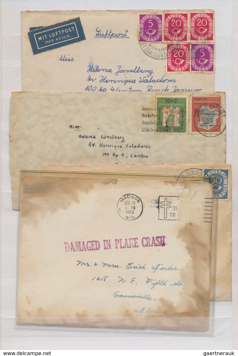 Europa: 1904/1955, More Than 260 Interesting Covers And Postal Stationeries, Mostly Europe, With Man - Otros - Europa