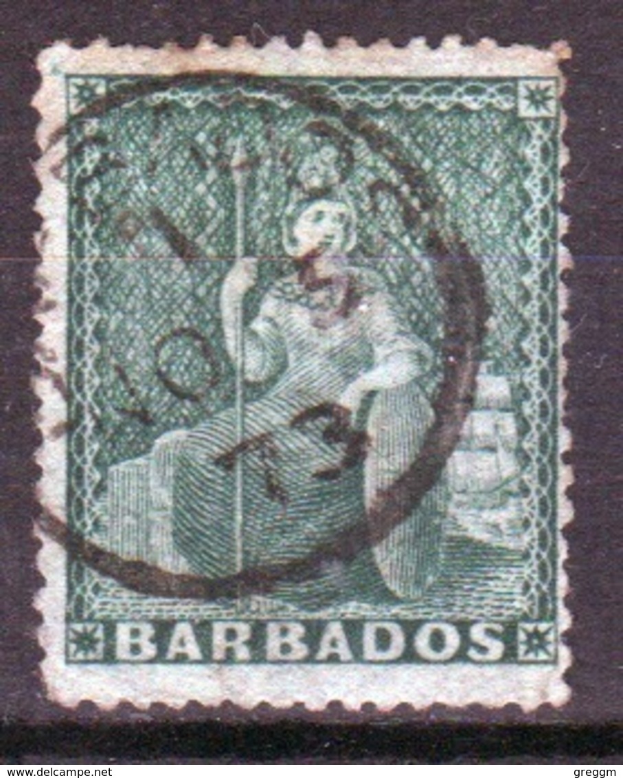 Barbados Queen Victoria Single Used Stamp From1873. - Barbados (...-1966)