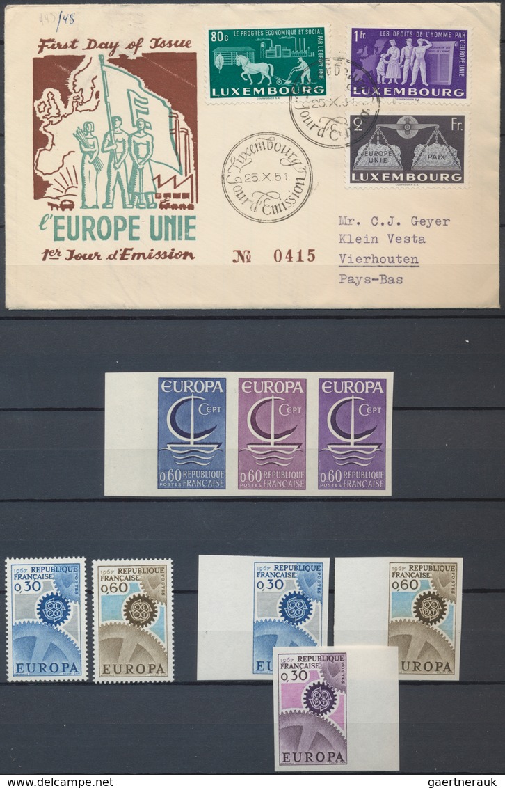 Europa-Union (CEPT): 1948/1982, Gemeinschaftsausgaben/Vorläufer, Sauberer Sammlungsbestand Auf Steck - Otros - Europa