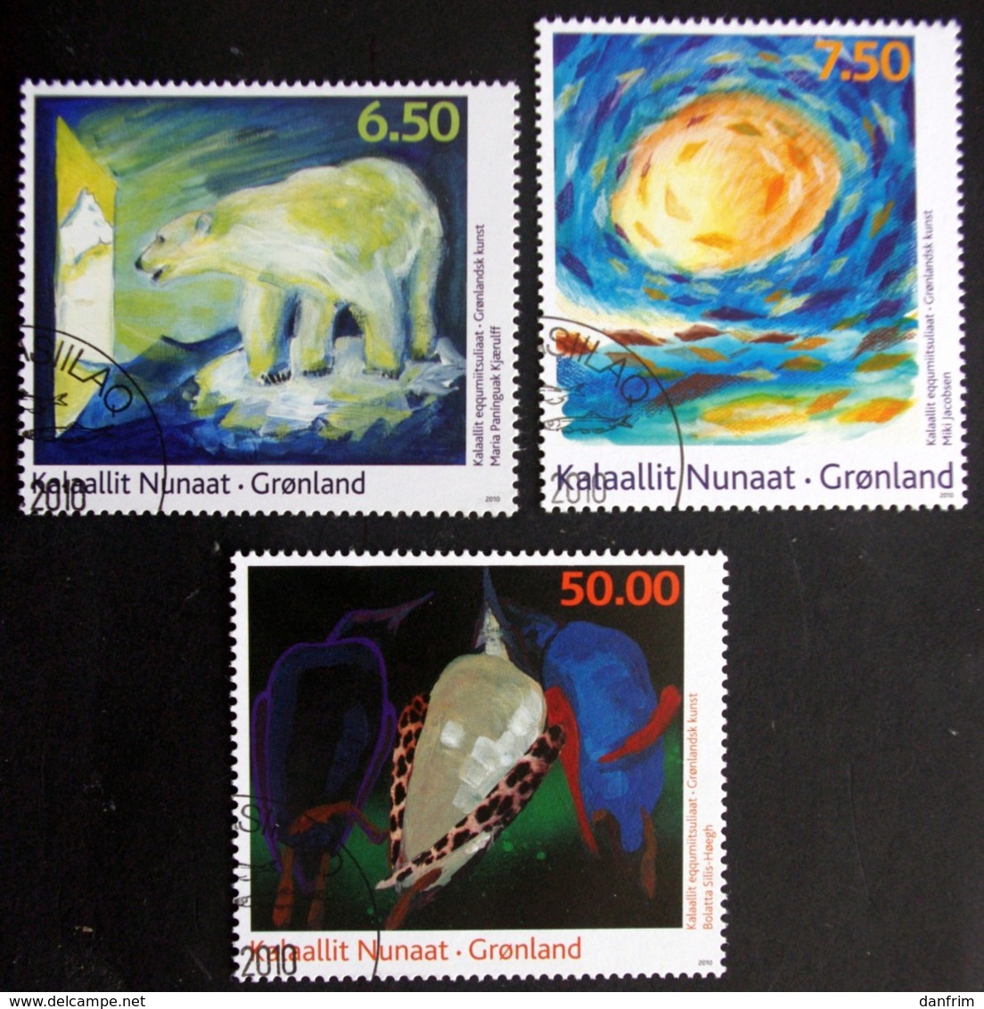 GREENLAND 2011  Kunst Minr.551-53 (O)   (lot D 1454) - Used Stamps