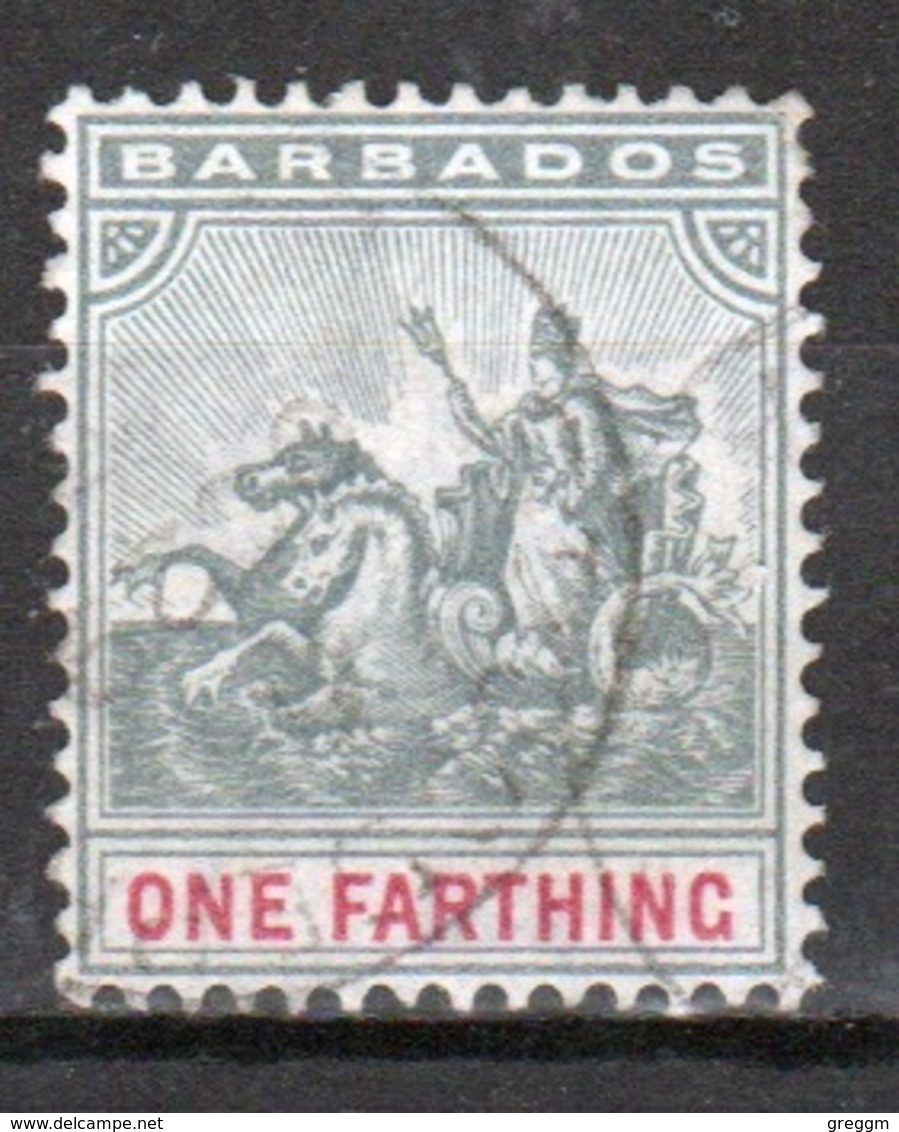 Barbados 1892 Queen Victoria Single One Farthing Stamp. - Barbados (...-1966)
