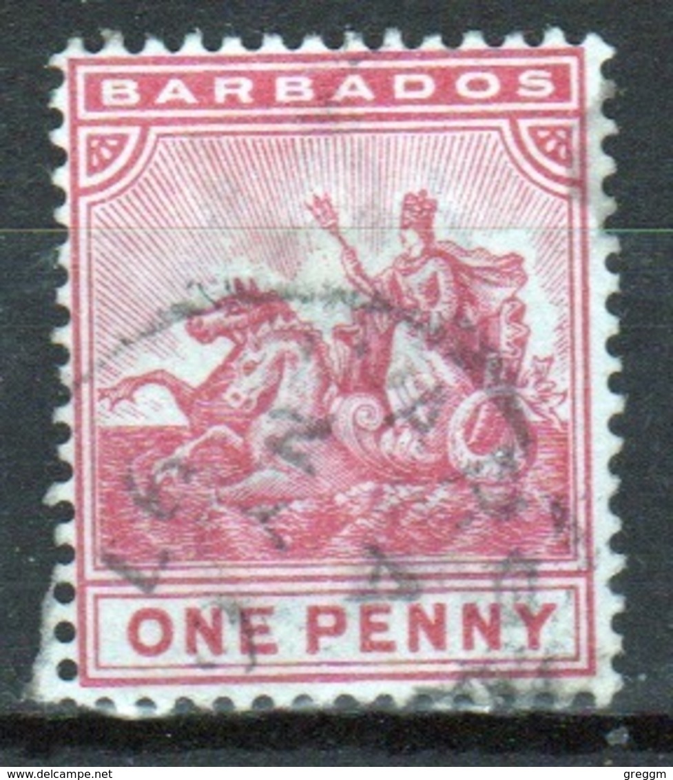 Barbados 1892 Queen Victoria Single One Penny Stamp. - Barbados (...-1966)