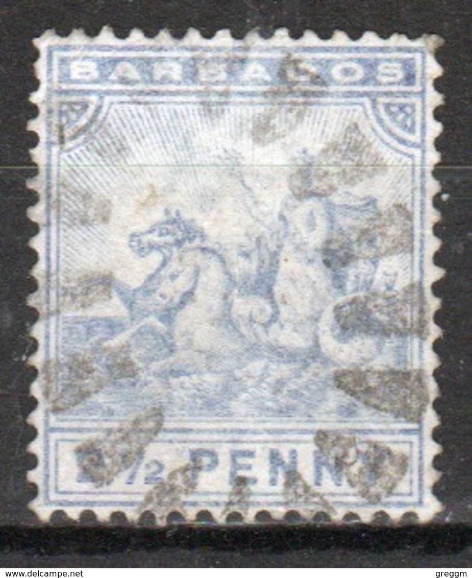 Barbados 1892 Queen Victoria Single 2½d Stamp. - Barbados (...-1966)