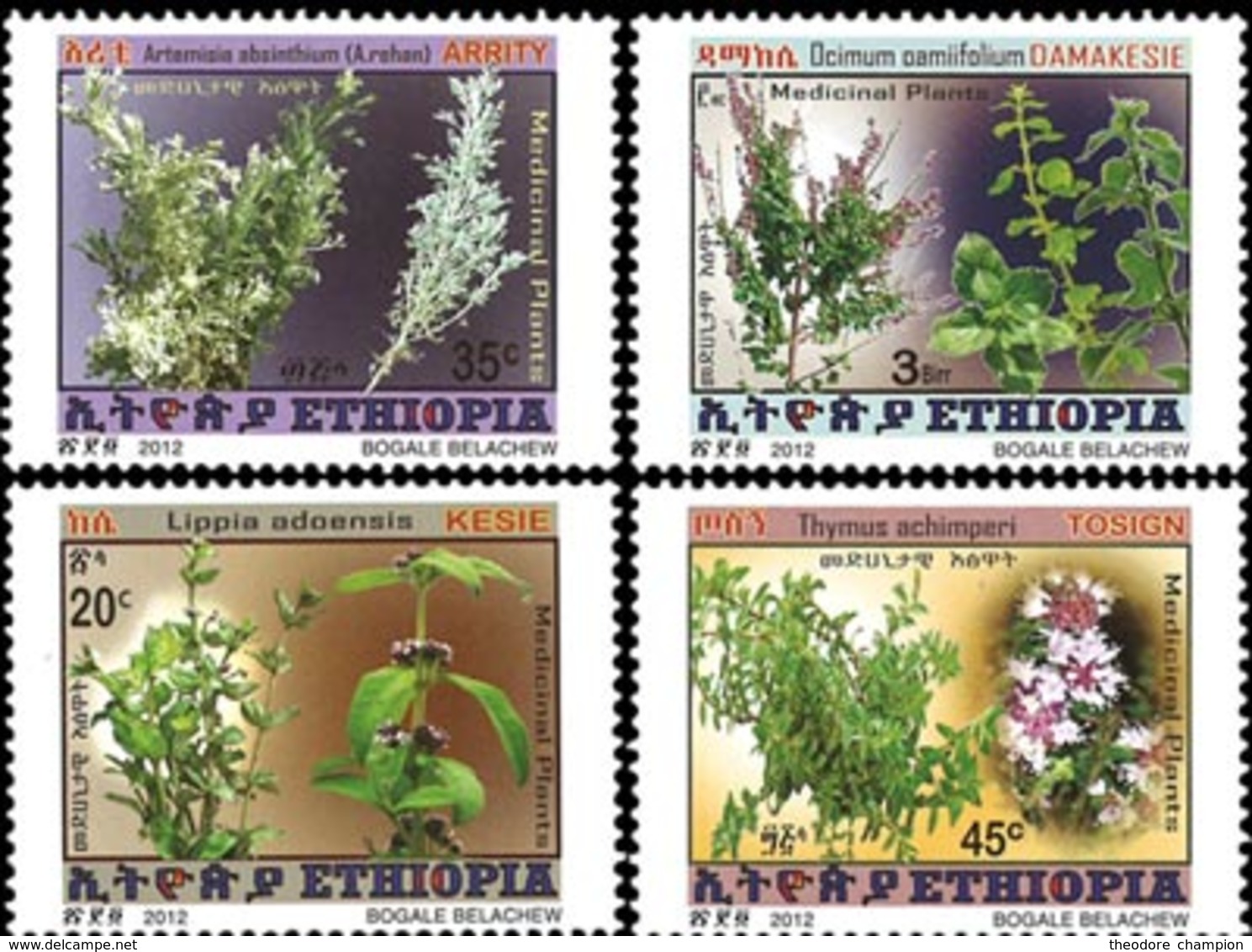 ETHIOPIE Plantes Médicinales 4v 2012 Neuf ** MNH - Etiopia