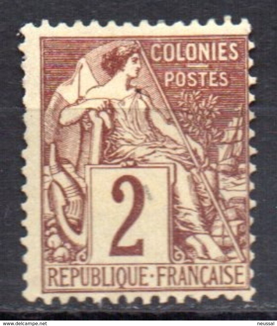 Sello Nº 47 Colonia Francesa - Alphée Dubois