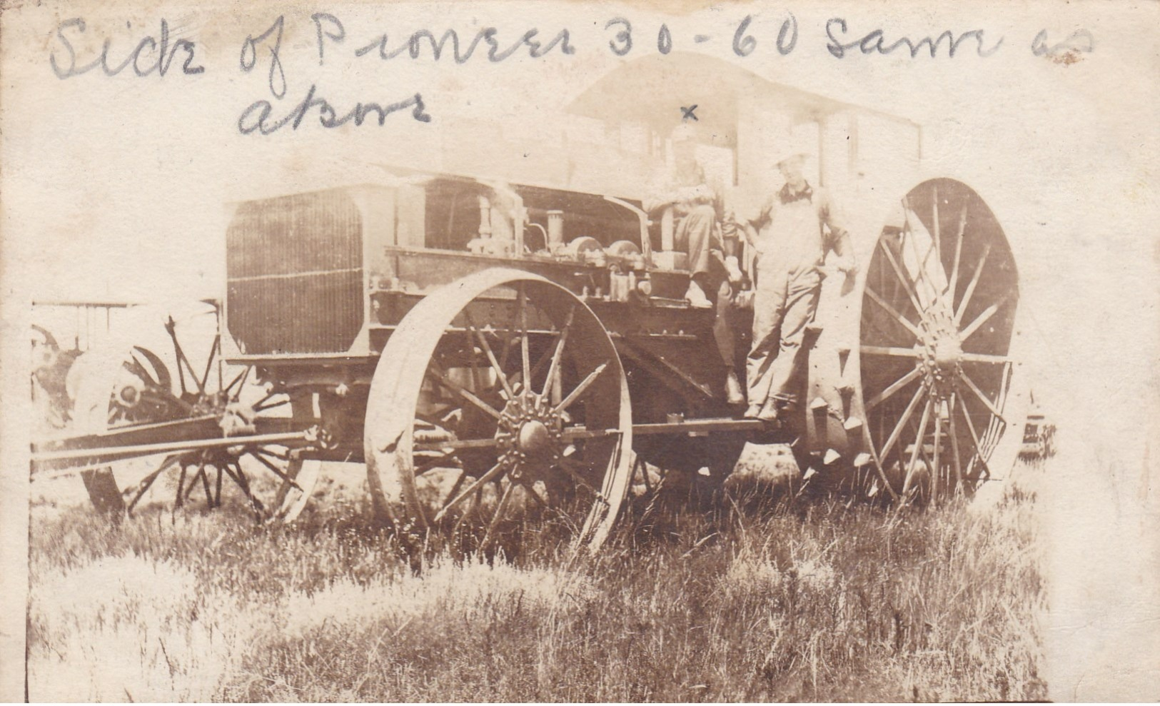 TRACTEUR MOISSONNEUSE CARTE PHOTO - Trattori