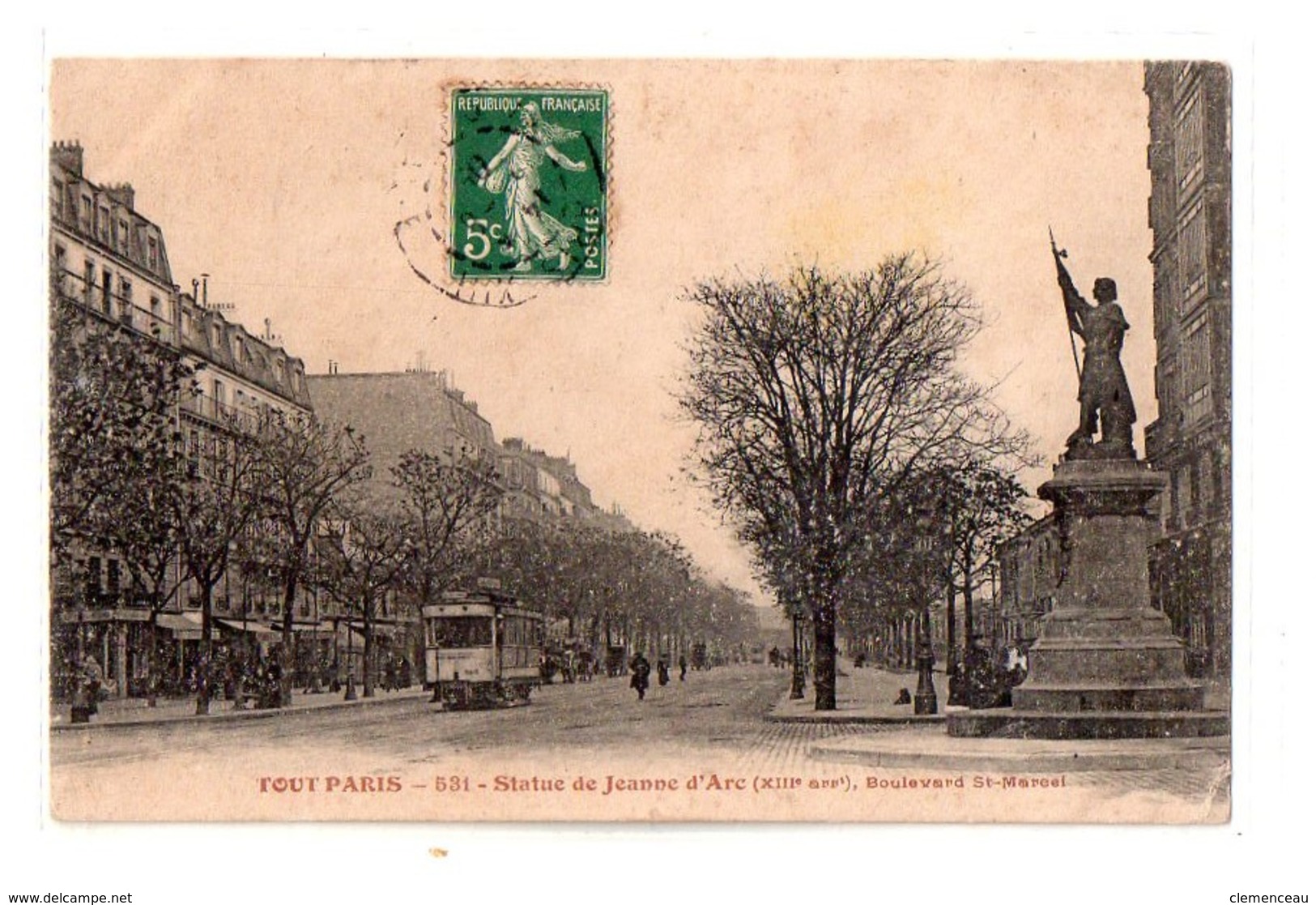 Tout Paris Statue Jeanne D'arc Bd St Marcel - Arrondissement: 13