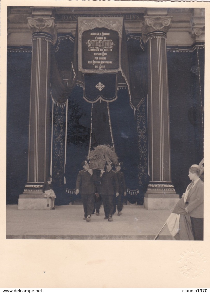 FOTOGRAFIA  D' EPOCA - BUSTO ARSIZIO - FUNERALE SIG. PIETRO COLOMBO - FOTO A. BARAVALLE - BUSTO ARSIZIO ( VARESE) - Busto Arsizio