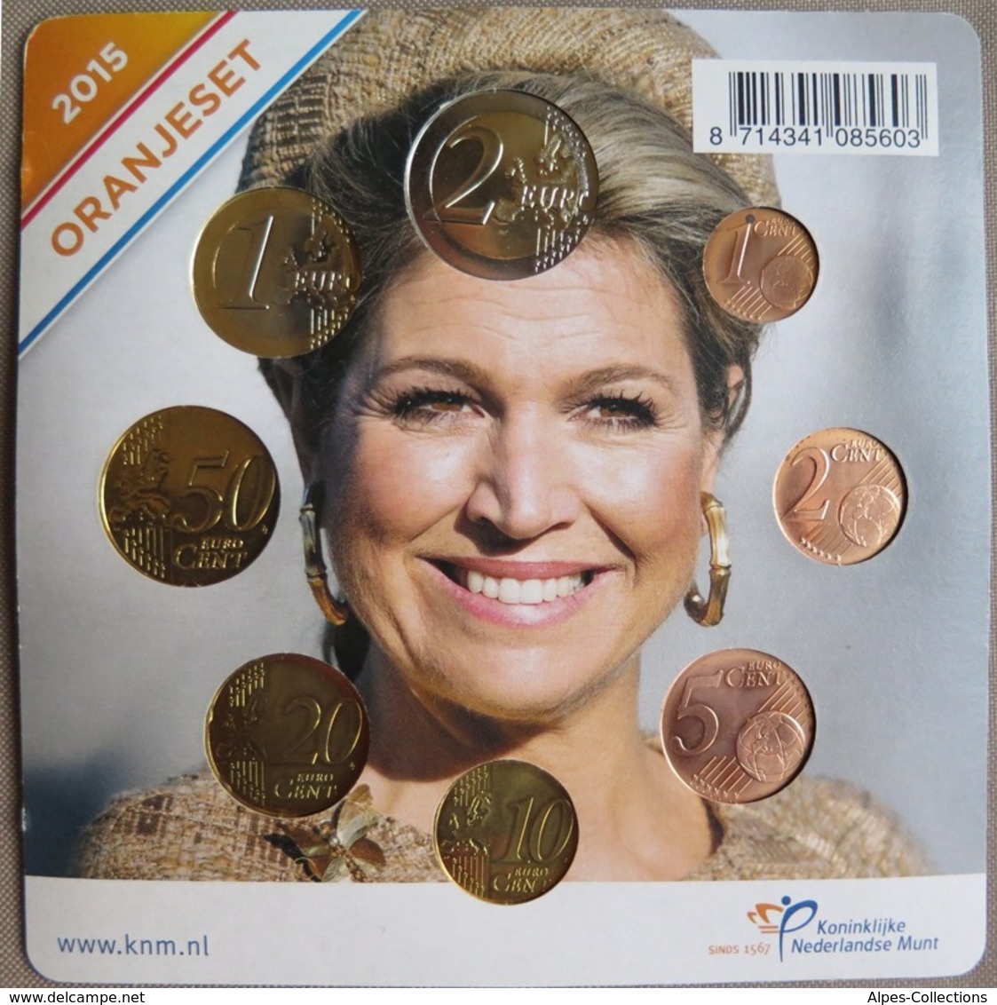 0681 - SERIE PAYS BAS - 2015 - 1 Cent à 2 Euros - Paesi Bassi