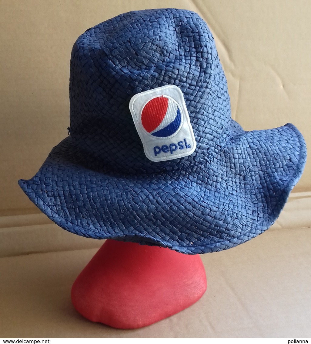 M#0V36 CAPPELLO PAGLIA GADGET PROMO PEPSI COLA VINTAGE - Mützen/Caps