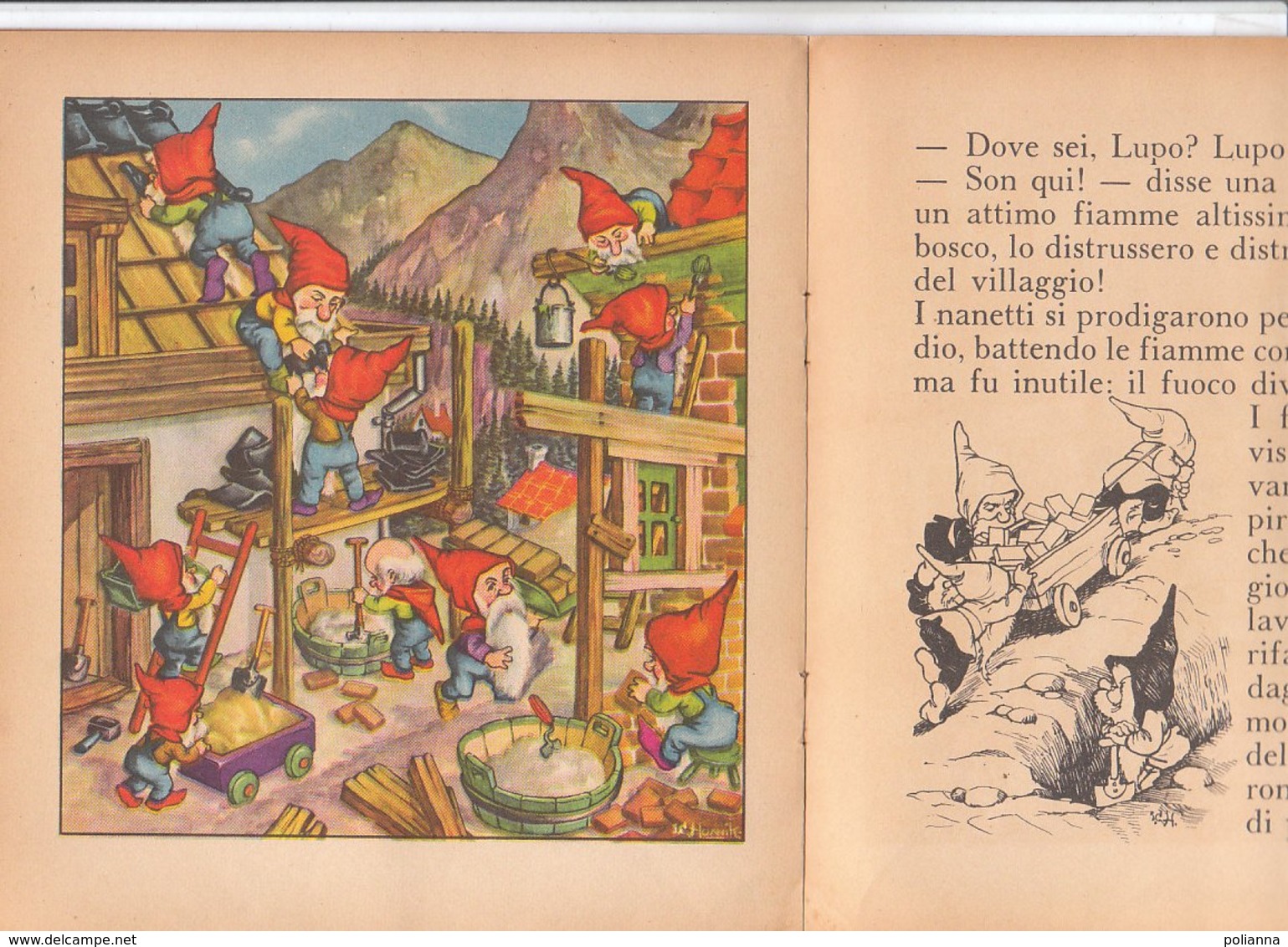 M#0V61 ALBO ILLUSTRATO : LE FIABE DEL BOSCO Ed. Allegro Mulino Anni '50/ILLUSTRATORE HUNNIK - Anciens