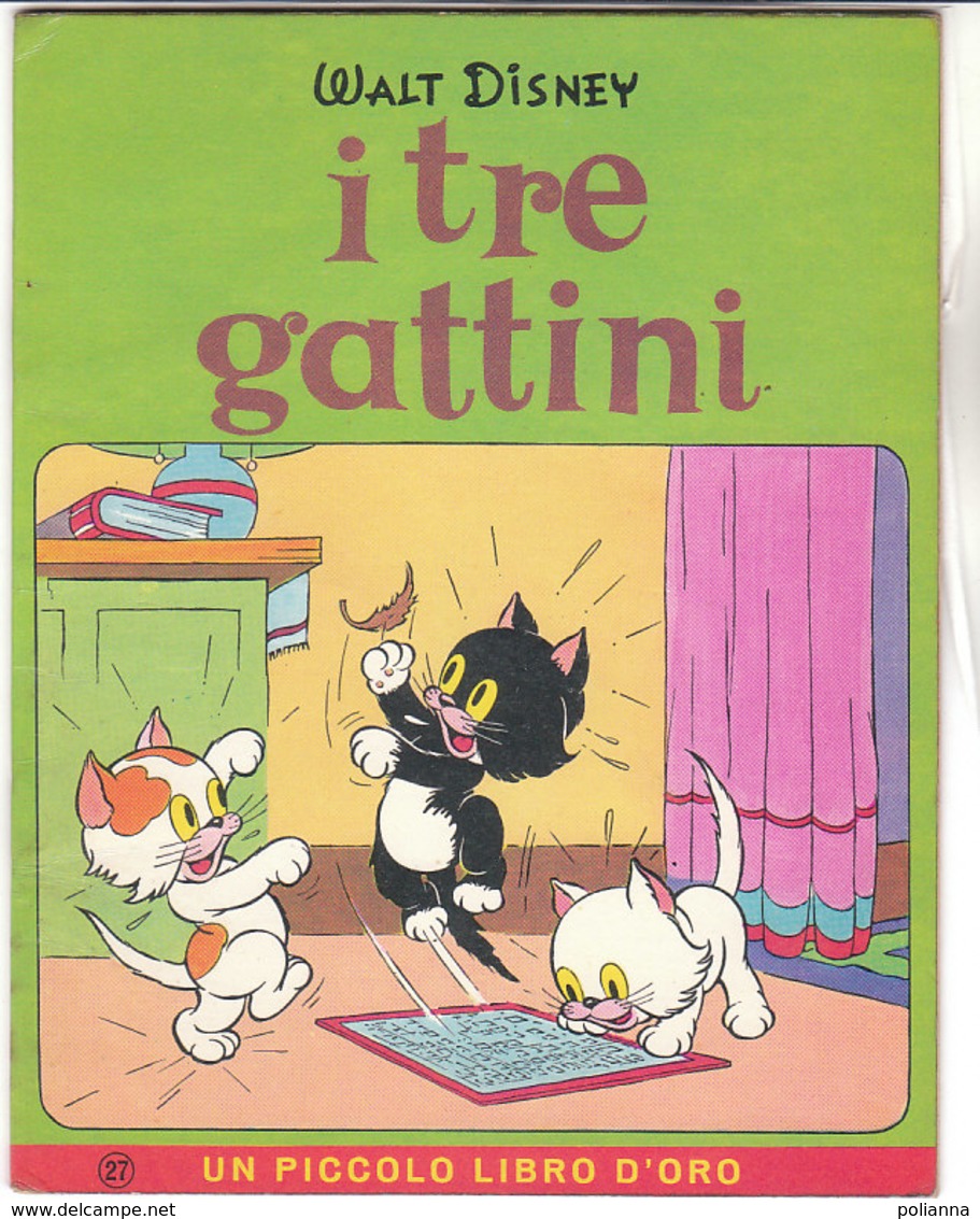 M#0V69 Albo Illustrato Collana "un Piccolo Libro D'oro" : Walt Disney I TRE GATTINI Ed.Mondadori 1963 - Oud