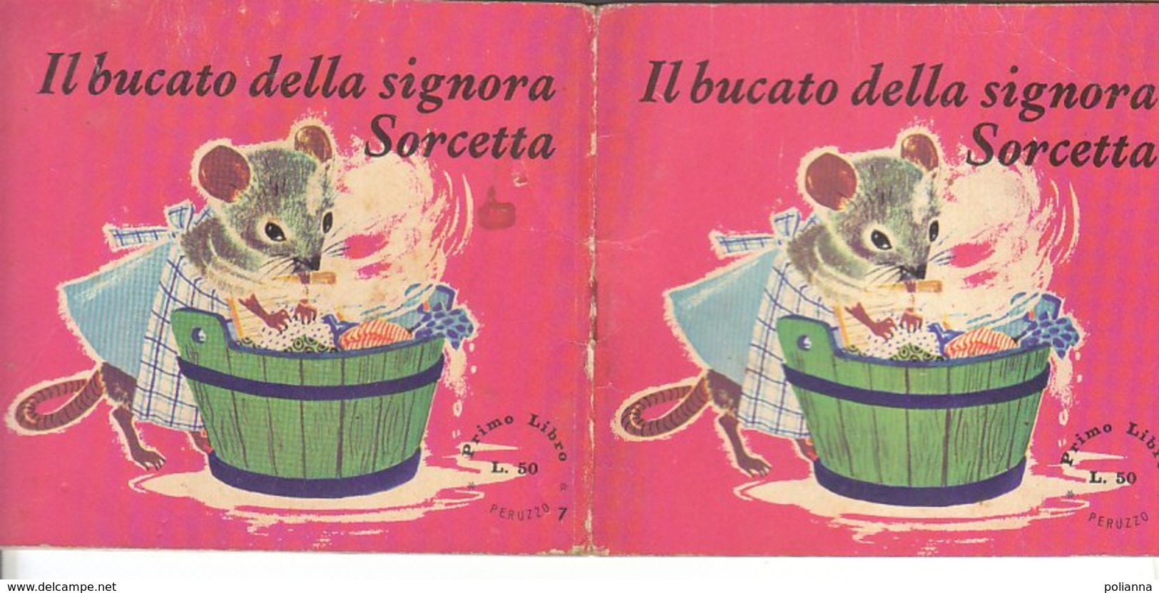 M#0V83 Albetto Illustrato - Collana "Primo Libro" IL BUCATO DELLA SIGNORA SORCETTA  Ed.Peruzzo/Ill.NANS VAN LEEUWEN - Old