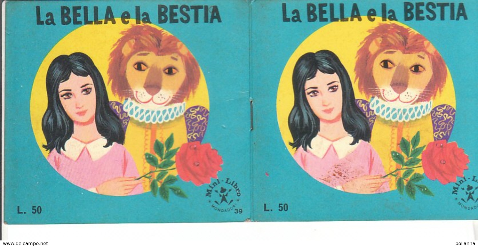 M#0V84 MINI LIBRO N.39 LA BELLA E LA BESTIA Ed.Mondadori 1965/Ill. BENIAMINO BODINI - Antiguos