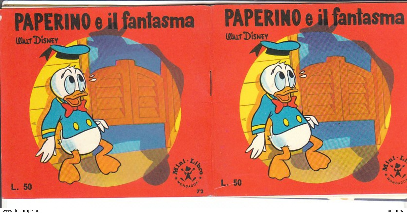 M#0V87 MINI LIBRO N.72 Walt Disney PAPERINO E IL FANTASMA Ed.Mondadori 1966 - Antichi