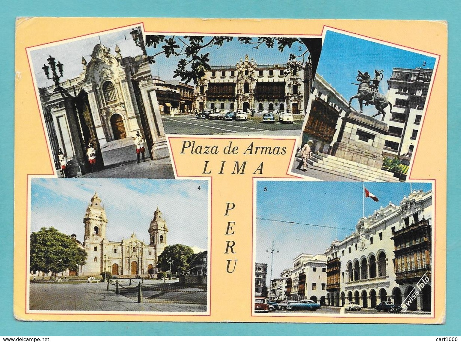 PERU' LIMA PLAZA DE ARMAS 1973 - Perù