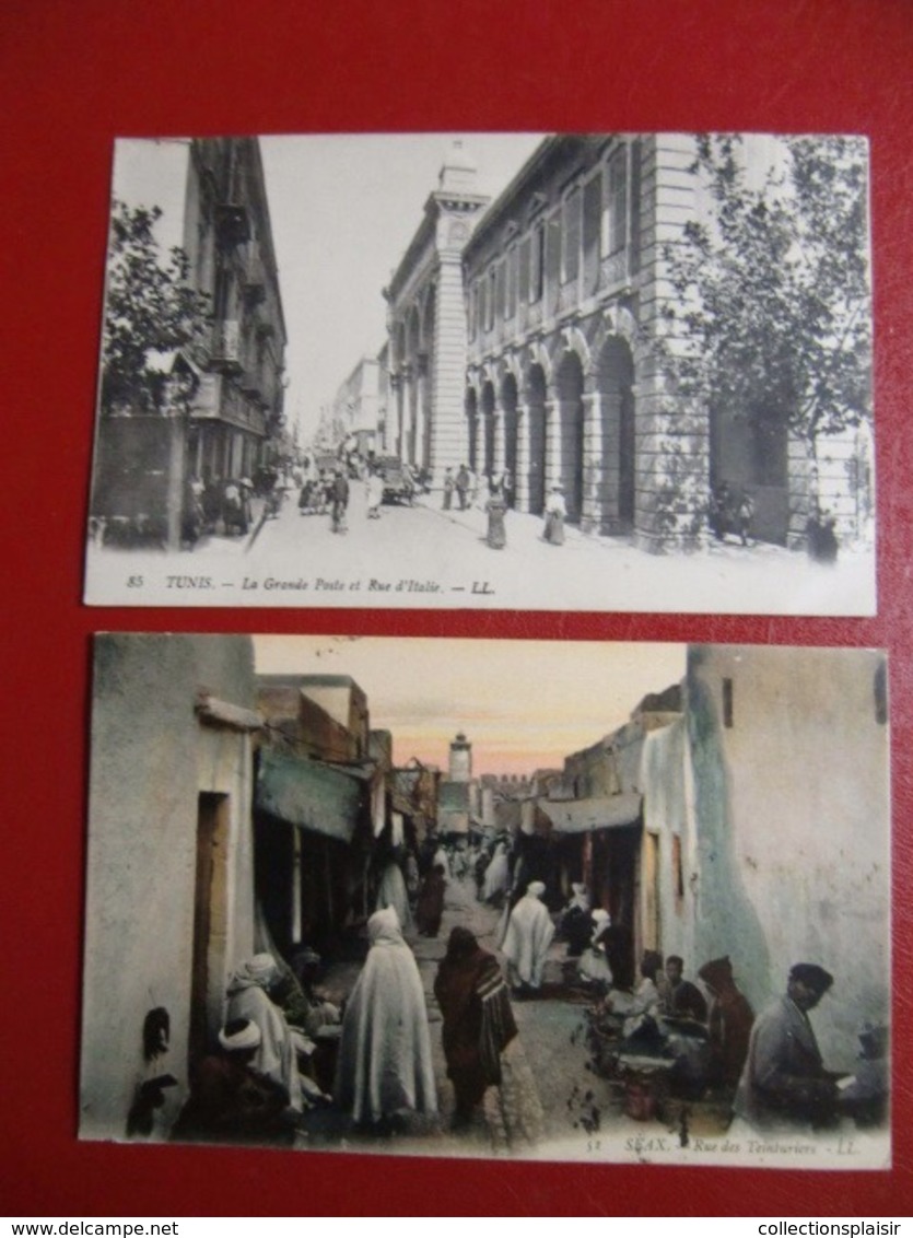 + DE 250 CPA EN MAJORITE TUNISIE PUIS ALGERIE ARCHIVE DE LA MEME FAMILLE AVEC TEXTES