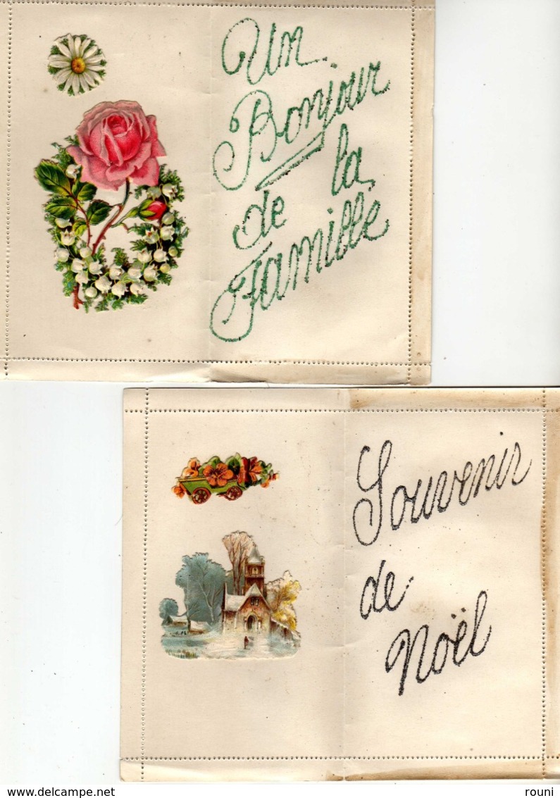 Carte Lettre Non écrite - Lot De 2 CPA Avec Ajoutis - Autres & Non Classés