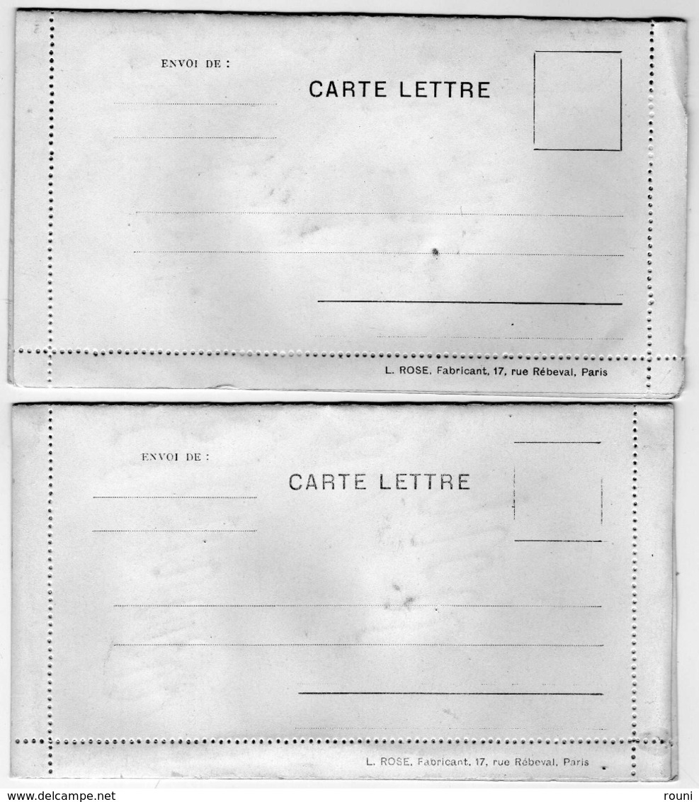 Carte Lettre Non écrite - Lot De 2 CPA Avec Ajoutis - Autres & Non Classés