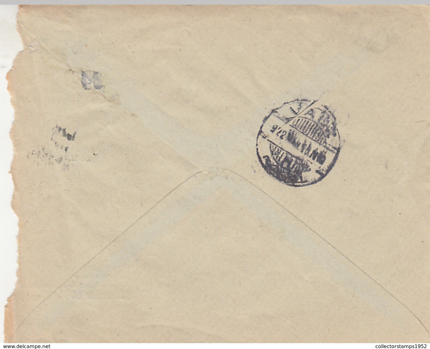 7344FM- 250 FILLER OFFICIAL STAMP ON POST SAVINGS BANK HEADER COVER, 1922, HUNGARY - Dienstmarken