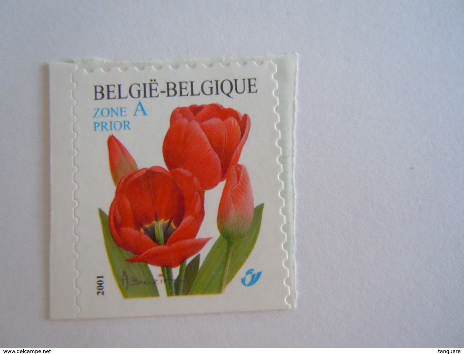 België Belgique 2001 Rode Tulp Tulipe Rouge Timbre De Carnet, Zegel Uit Boekje 3047 MNH ** - Ungebraucht