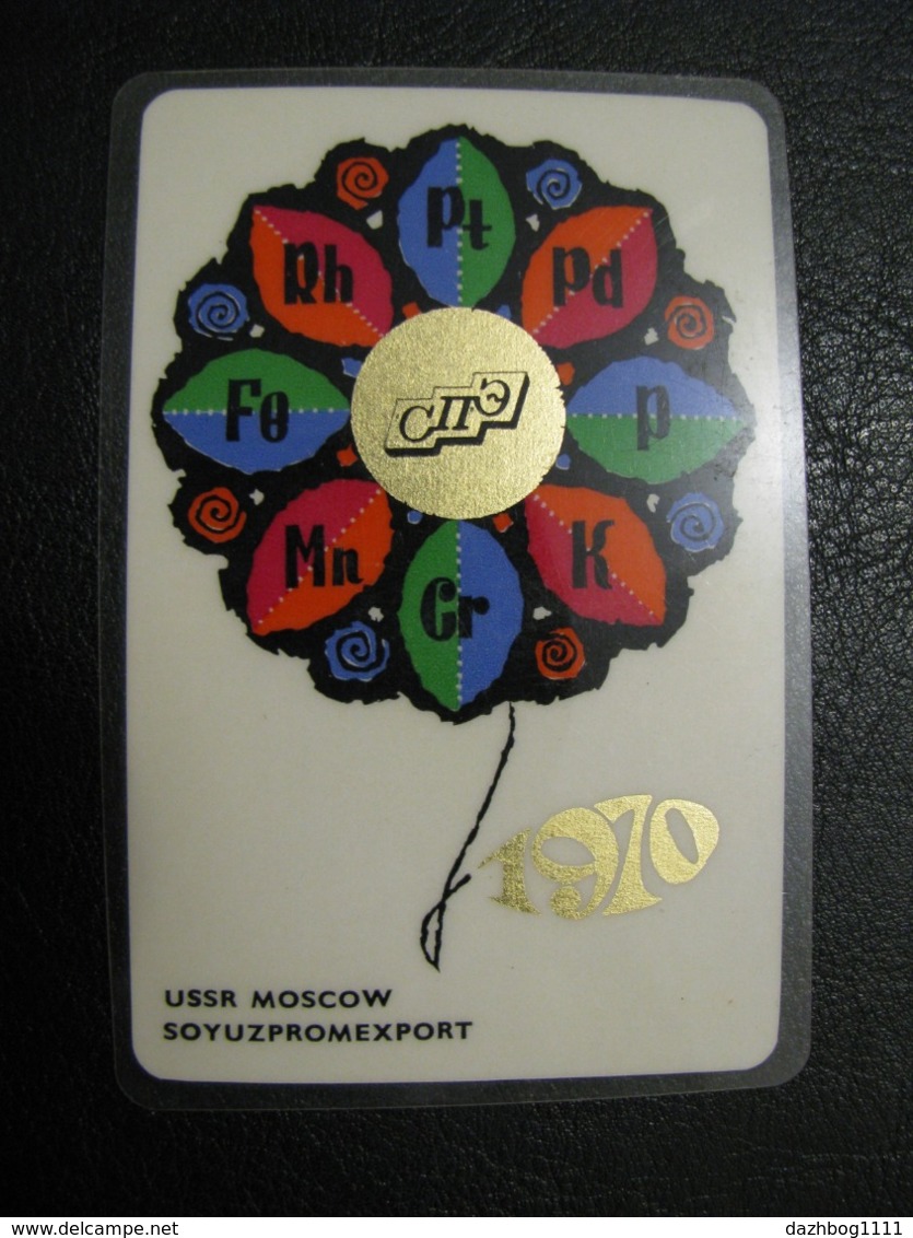 USSR Soviet Russia  Pocket Calendar Soyuzpromexport 1970 - Formato Piccolo : 1961-70