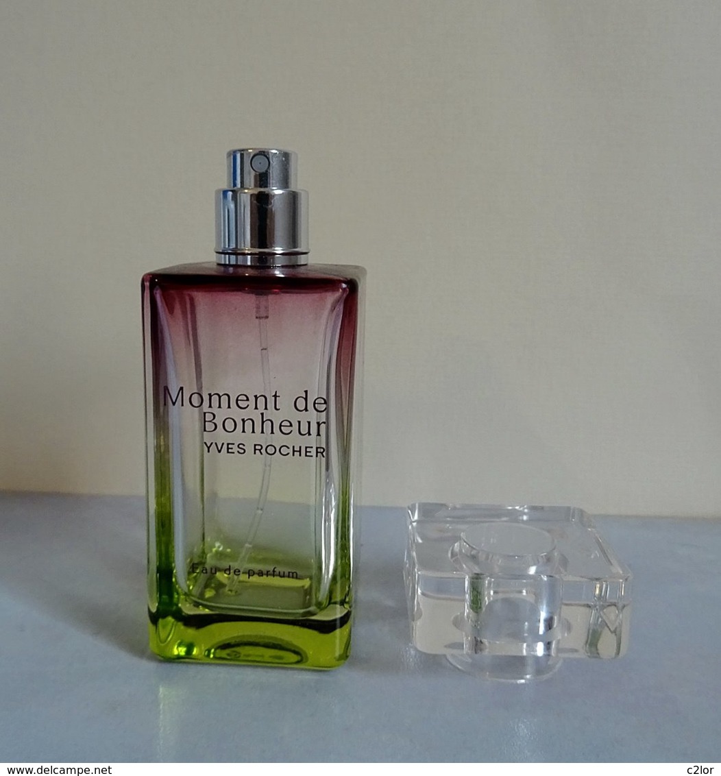 Flacon Vaporisateur "MOMENT DE BONHEUR" D'Yves ROCHER  Eau De Parfum 50 Ml VIDE/EMPTY - Flacons (vides)