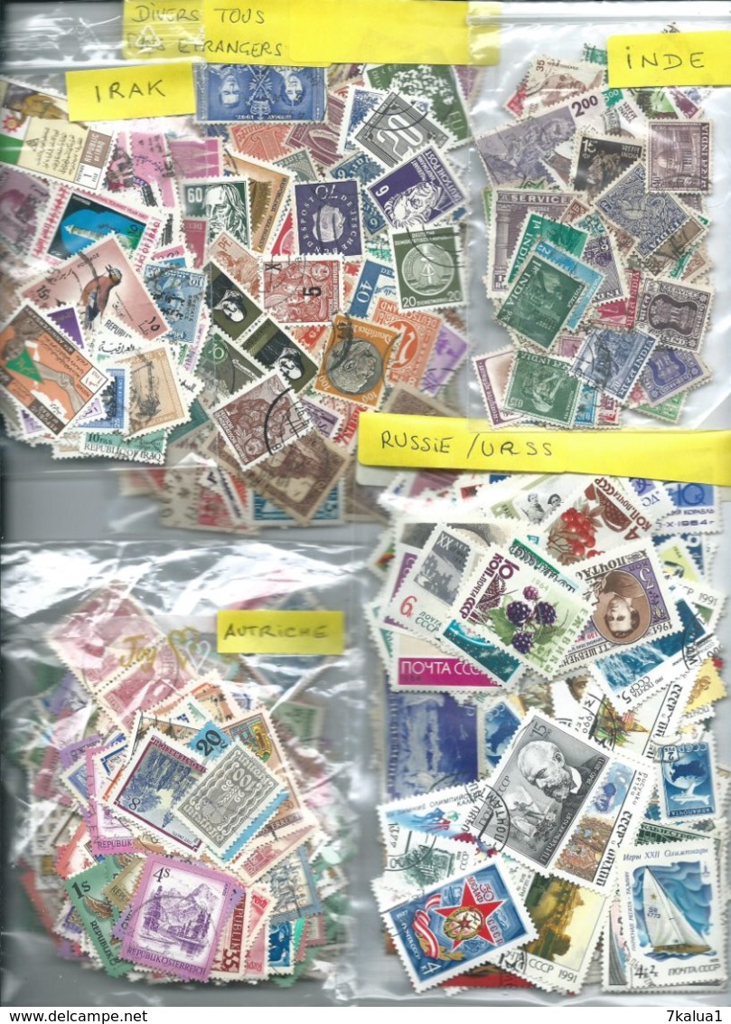 GROS VRAC, Des Milliers De Timbres En Pochettes Et Sur Feuilles D'albums. Tous Pays. - Lots & Kiloware (mixtures) - Min. 1000 Stamps