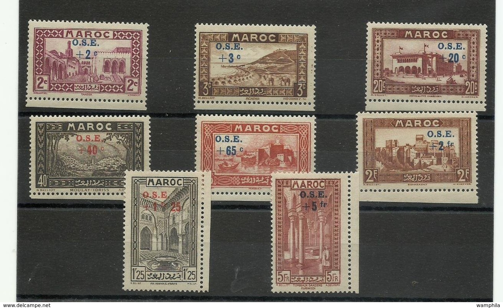 Maroc, Série 153/ 160 Neufs *, Des Adhérences, Cote 44€ - Neufs