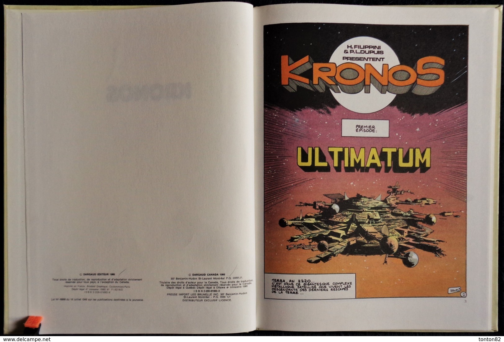 Dupuis-Filippini - KRONOS - Collection Science-Fiction - Dargaud - ( E.O. 1980 ) . - Autres & Non Classés