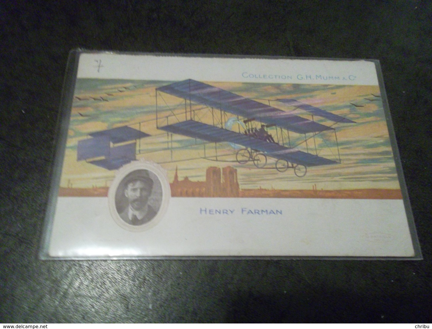 CPA HENRY FARMAN COLLECTION G.H. MUMM ET CIE - Flieger