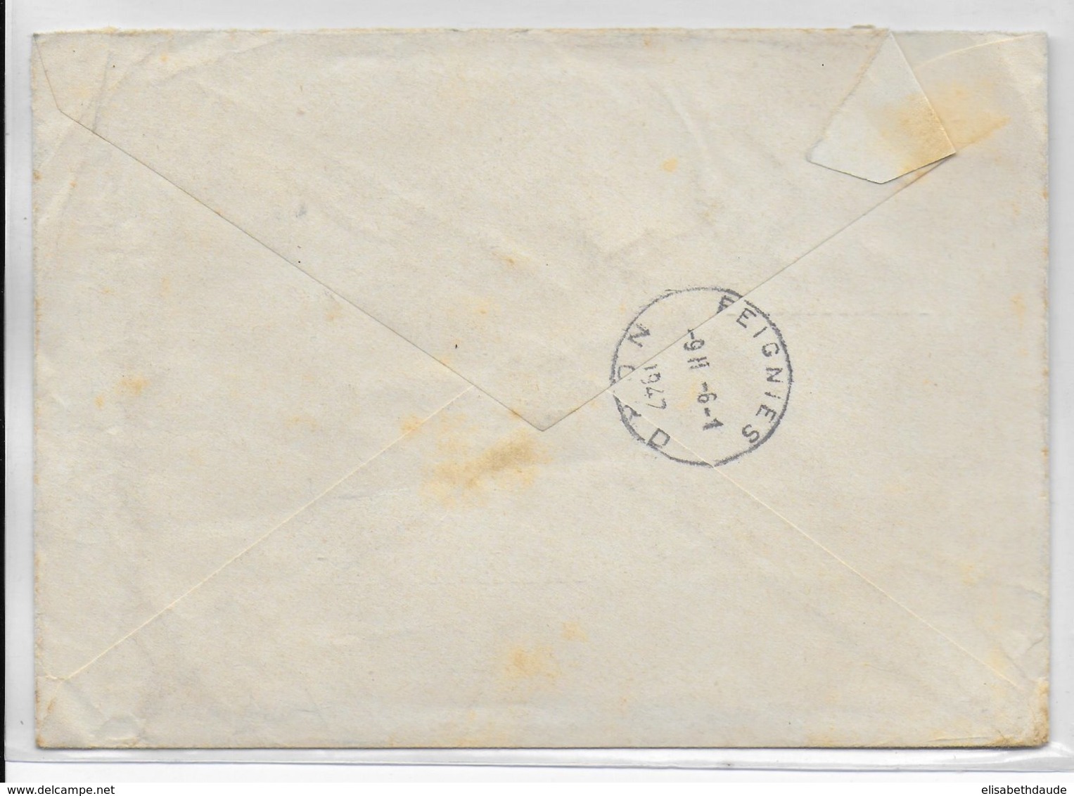 BELGIQUE - 1947 - ENVELOPPE RECOMMANDEE EXPRES De ST JOSSE TEN NOODE => DOUANES De FEIGNIES (NORD FRANCE) - Storia Postale