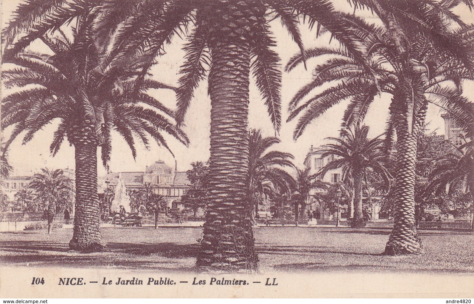 CPA - Nice Le Jardin Public - Les Palmiers - Monuments