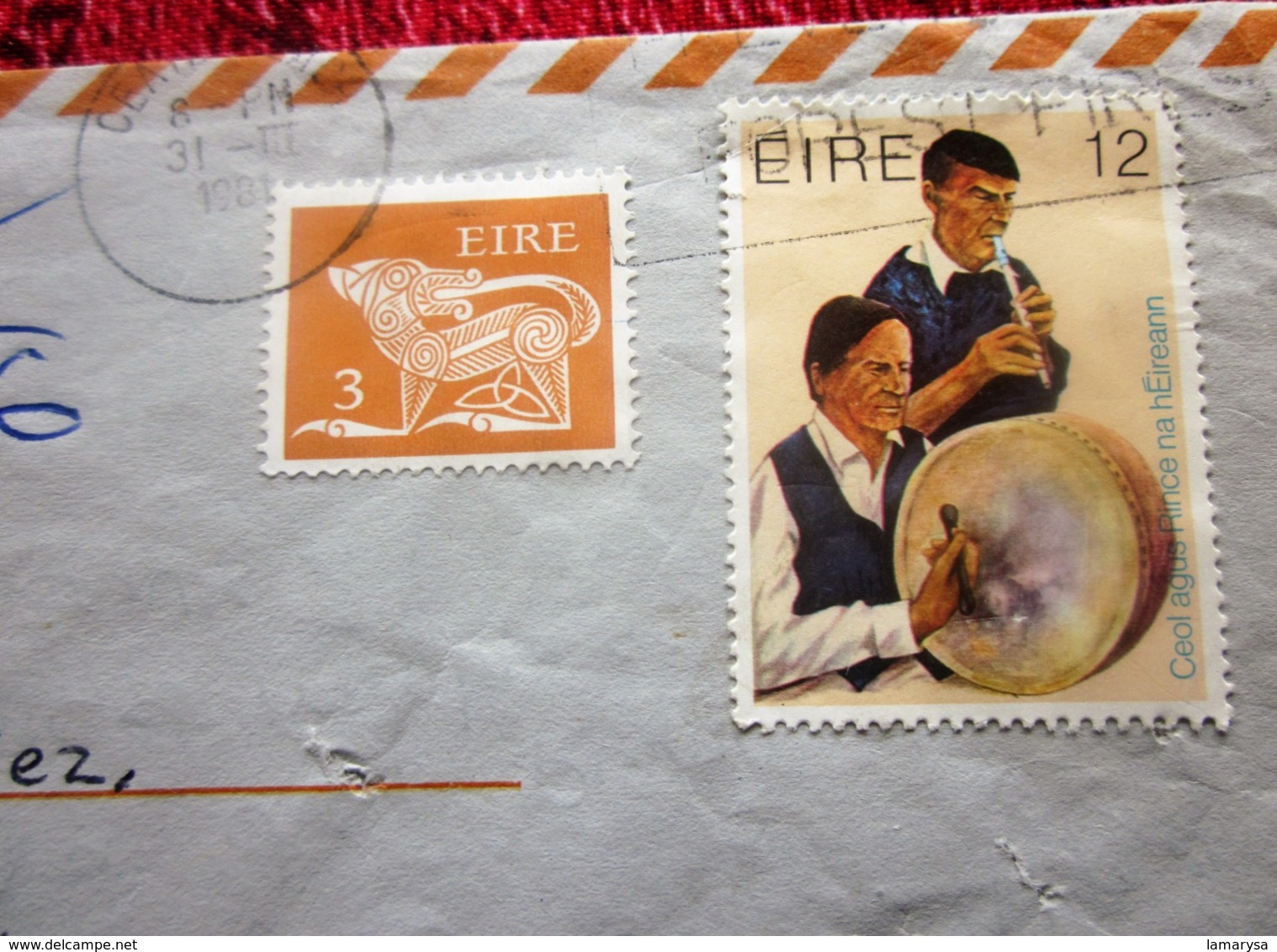 Timbres  Europe  Irlande  Poste Aérienne  Aérogramme  EIRE IRLAND ​​​​​​​  Lettre & Document 1980 - Airmail