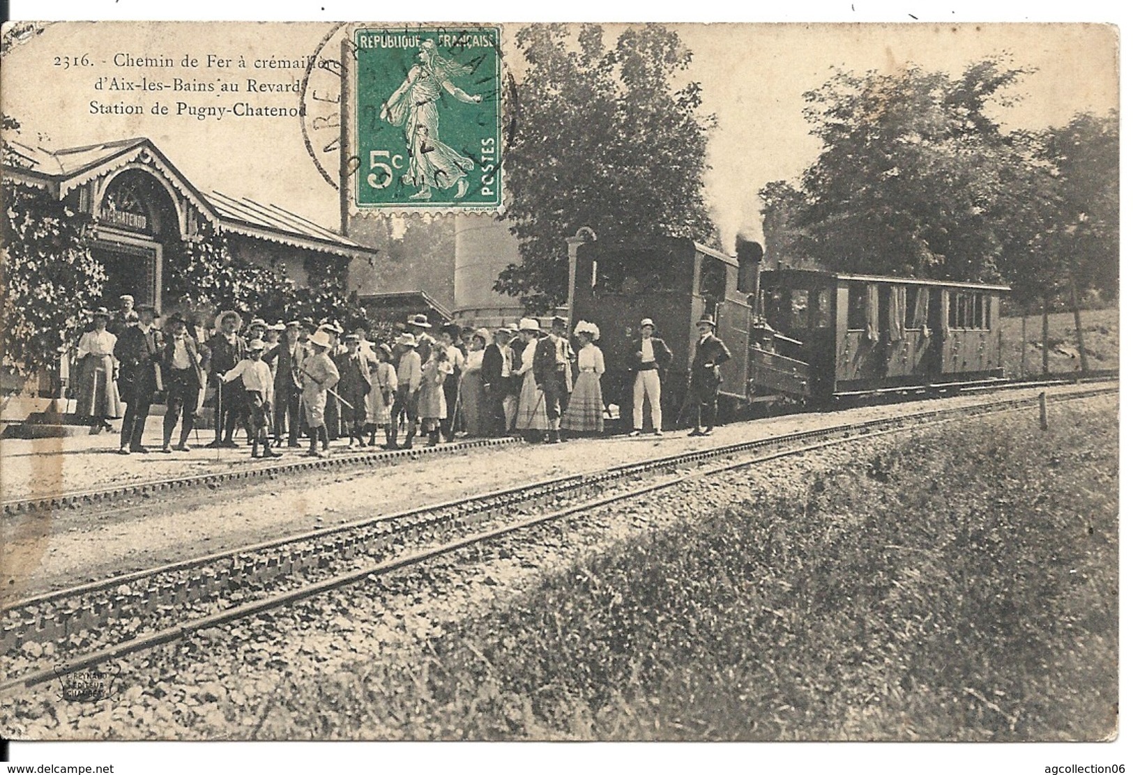 CHEMIN DE FER A CREMAILLERE. STATION DE PUGNY-CHATENOD - Aix Les Bains