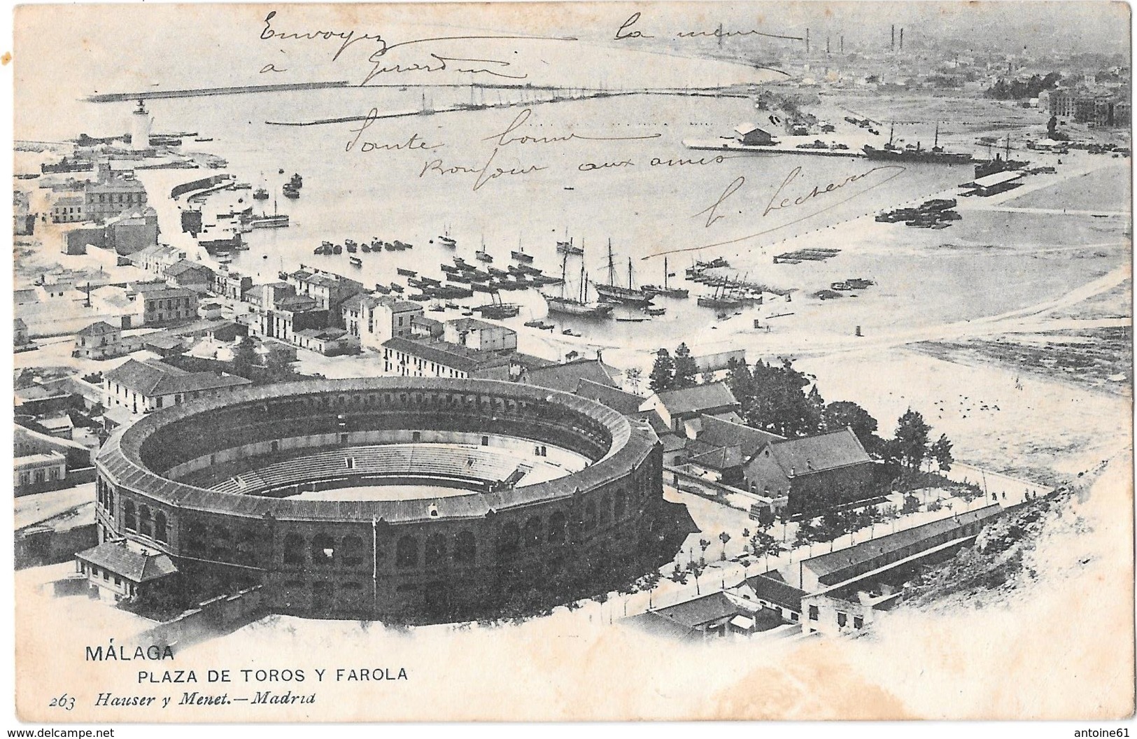 MALAGA --Plaza De Toros Y Farola - Autres & Non Classés