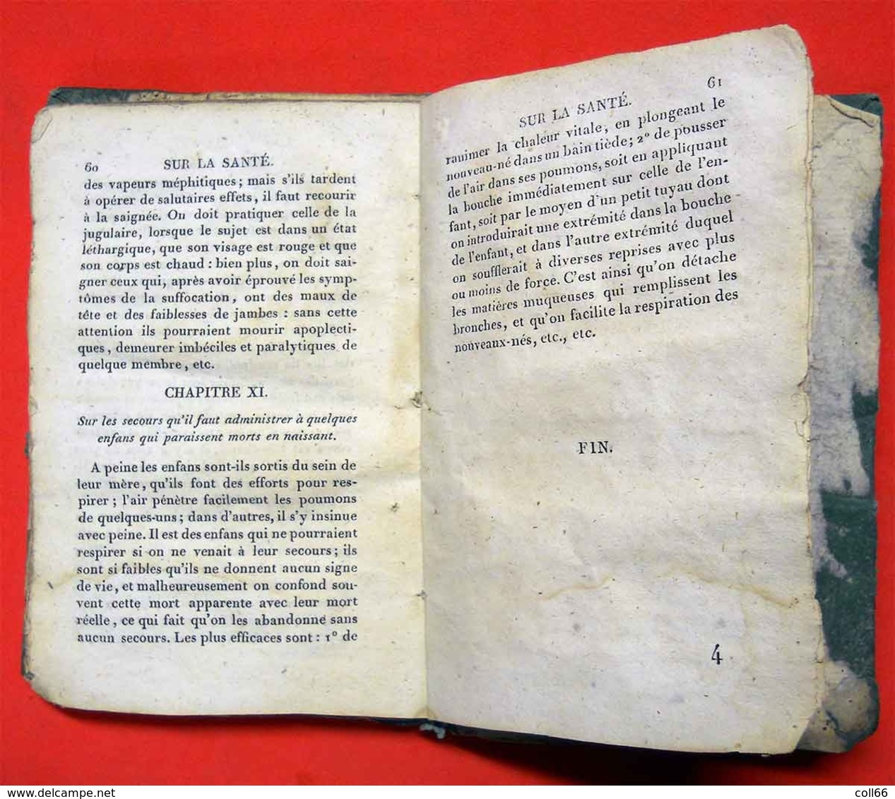 1830-livre De Poche La Santé Epidémie Hygiène Accouchement Etc..imp Decouchant Paris Président Comte De Lasteyrie - 1801-1900