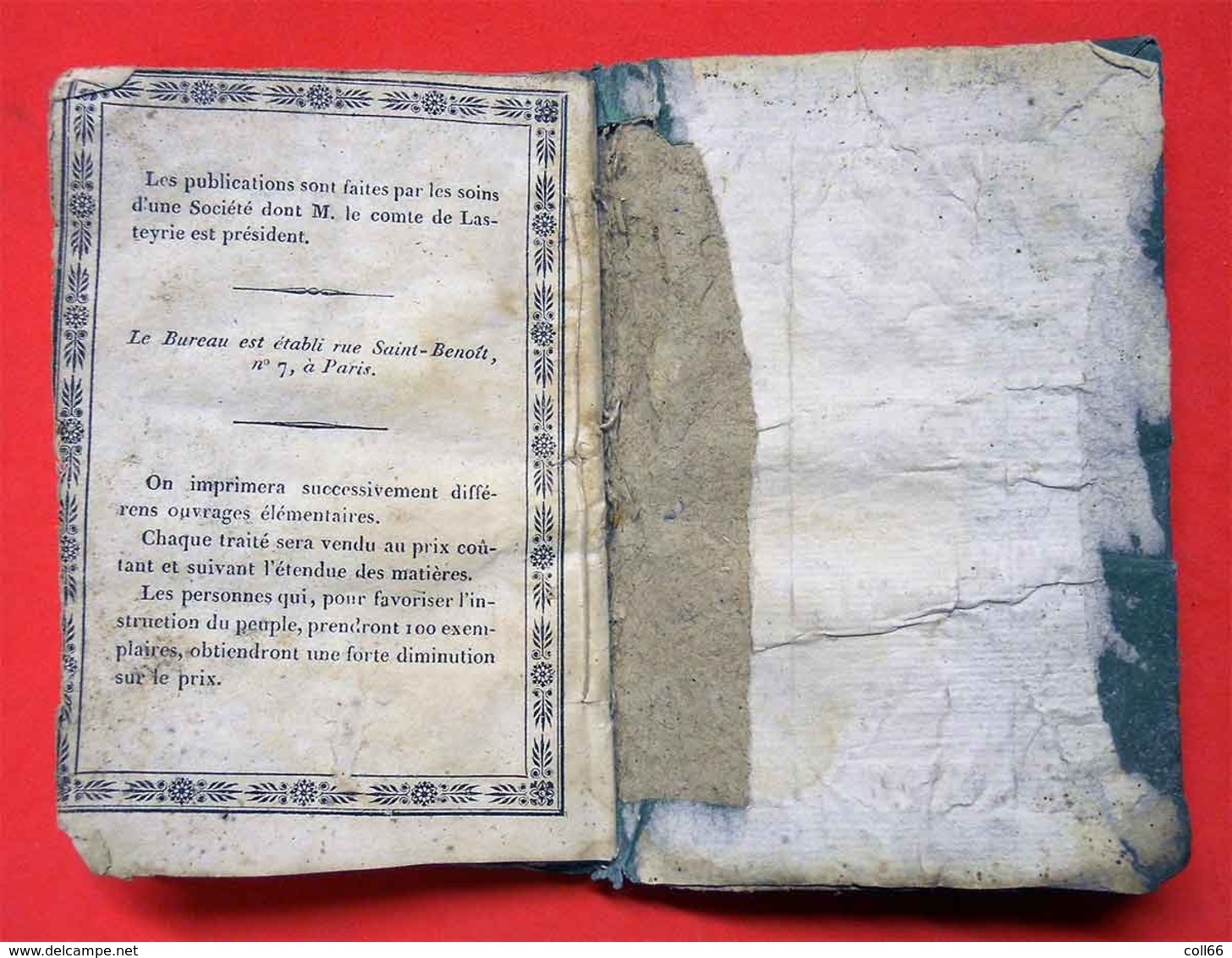 1830-livre De Poche La Santé Epidémie Hygiène Accouchement Etc..imp Decouchant Paris Président Comte De Lasteyrie - 1801-1900