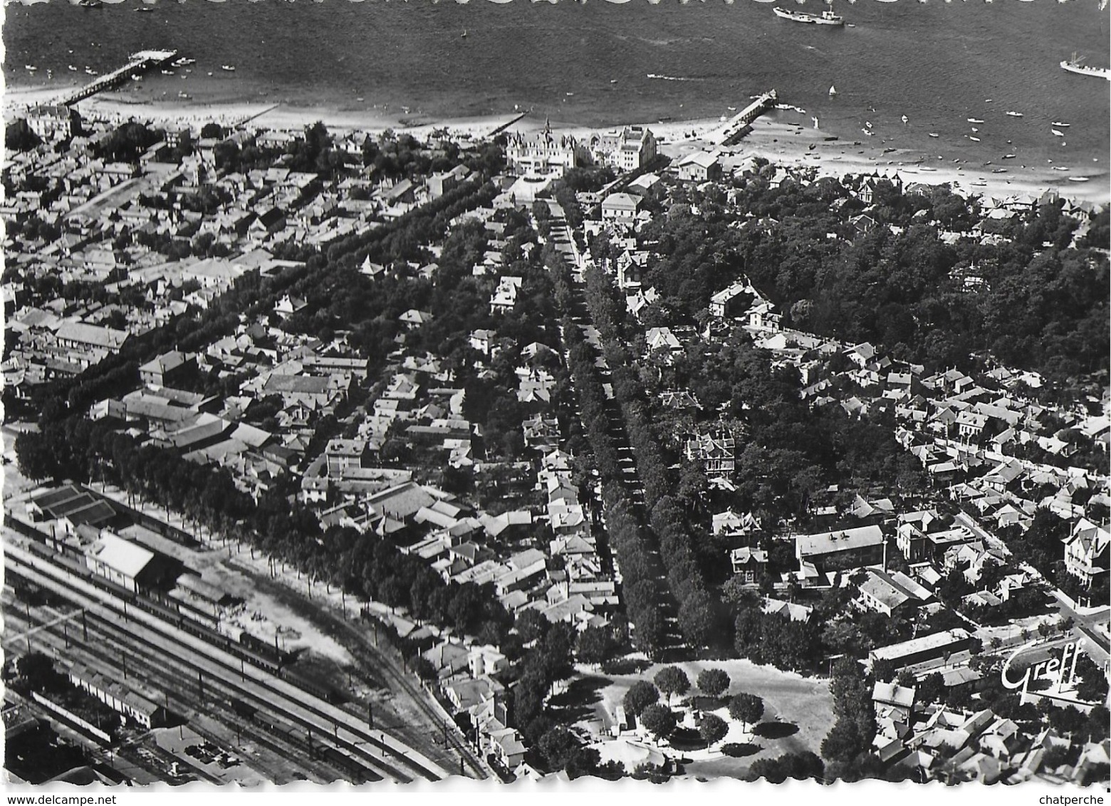 ARCACHON 33 GIRONDE  VUE AÉRIENNE 1093 GARE CASINO  EDIT. GREFF - Arcachon