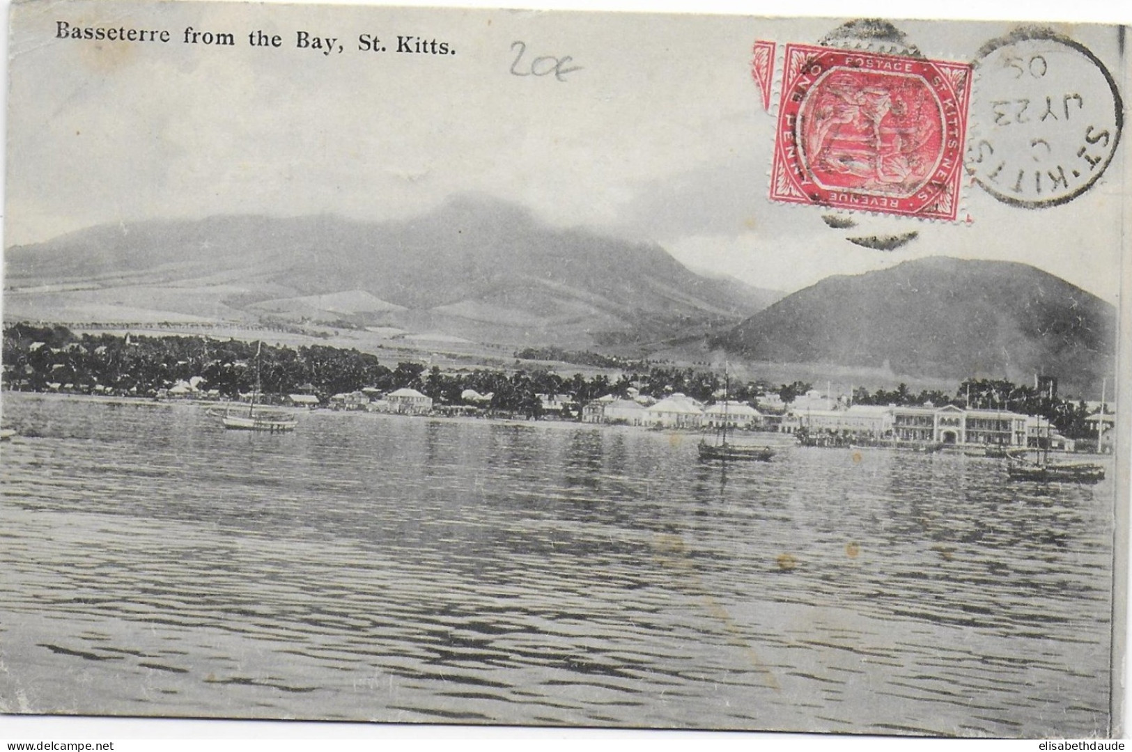 ST KITTS - 1909 - CARTE De ST KITTS => PARIS => SUISSE - St.Cristopher-Nevis & Anguilla (...-1980)