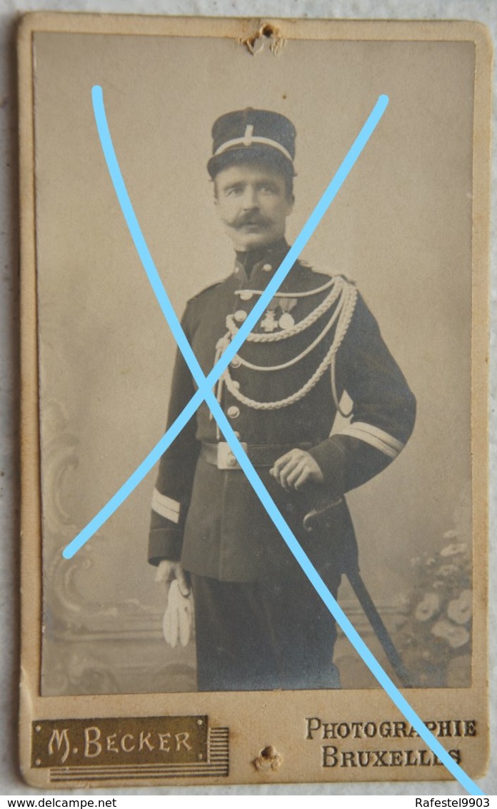 Photo Carte De Visite CDV GENDARME Rijkswacht Gendarmerie ? - Andere & Zonder Classificatie