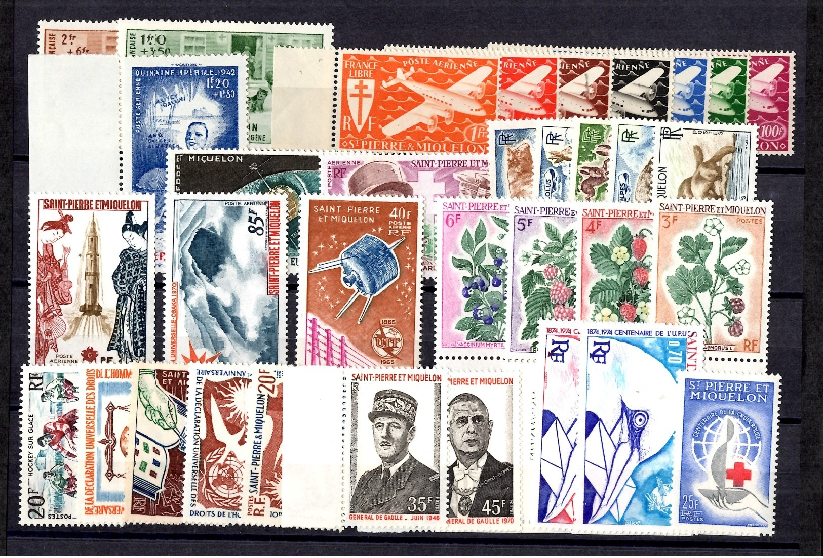 Saint-Pierre Et Miquelon Petite Collection Neufs ** MNH 1942/1974. Bonnes Valeurs. TB. A Saisir! - Collections, Lots & Series