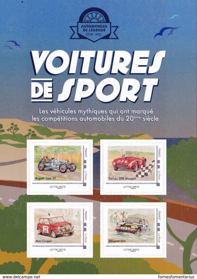 Automobiles De Légende, Voitures De Sport, Bloc De 4 Timbres Collector Neuf** - Collectors