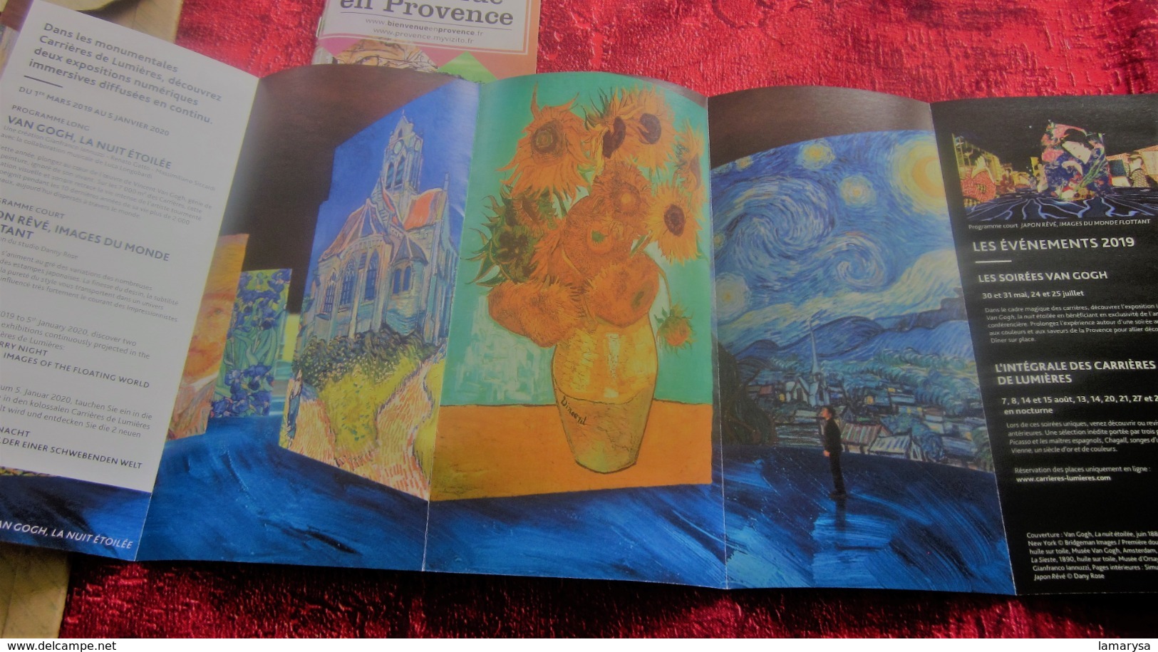 VAN GOGH EN PROVENCE PIÈCE COMMÉMORATIVE MONNAIE DE PARIS 2019 DÉPLIANT CARRIÈRES LUMIÈRE LES BAUX DE PROVENCE+TICKETS