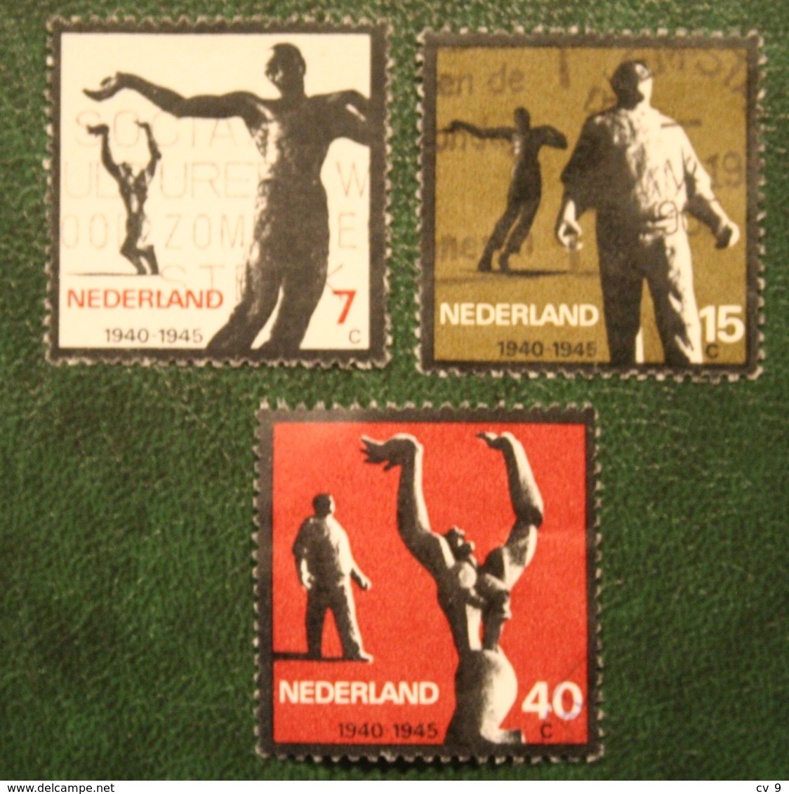 Verzetsmonumenten NVPH 836-838 (Mi 836-838) 1965 Gestempeld / Used NEDERLAND / NIEDERLANDE - Gebraucht